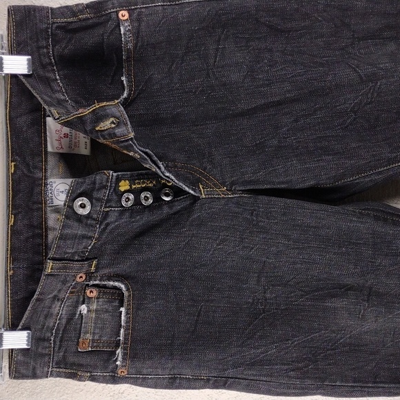 Lucky Brand Dungarees by Gene Montesano Black Mid Rise Straight Leg Color Jean - Picture 5 of 15